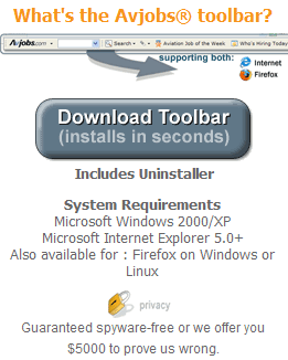 Download the FREE Avjobs - Aviation Industry Employment Toolbar