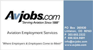 Avjobs, Inc. 9609 S University Blvd Unit 630830 Littleton, CO 80163-3032 F.888-511-2322