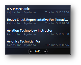 Windows 7 RSS Feed Reader Gadget with aviation job announcements - Large View Windows 7 RSS Feed Reader Gadget with aviation job announcements - Large View