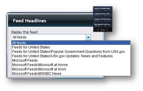 Display Feed Headlines