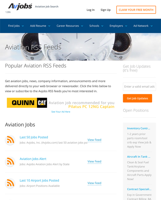 General Aviation RSS Feeds