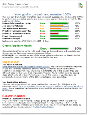 Our automated Job Search Assistant (JSA) guides you through your job search and keeps you on the right track.