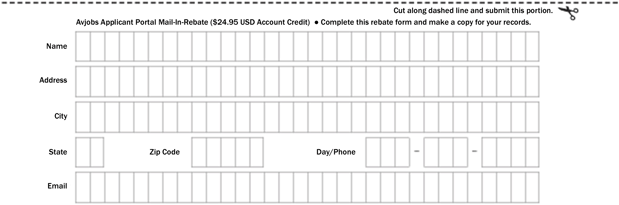 Avjobs Applicant System - Activation Fee Rebate Form